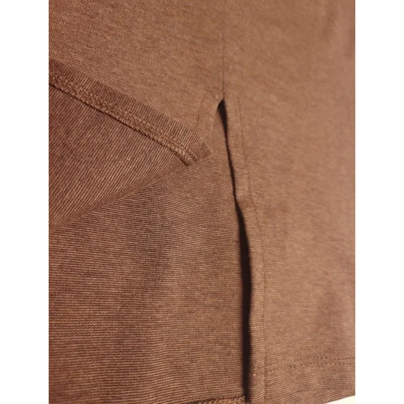 NWOT Heather Brown LABIJOU Bodycon Pencil Skirt S High Waist Stretch Midi / Knee - Picture 7 of 9